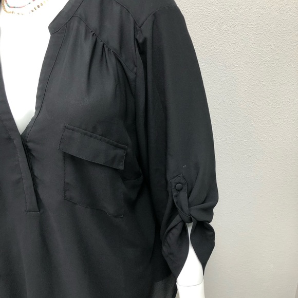 ✨SOLD✨TORRID Harper Georgette Sheer Blouse Sz 1 - Picture 4 of 7